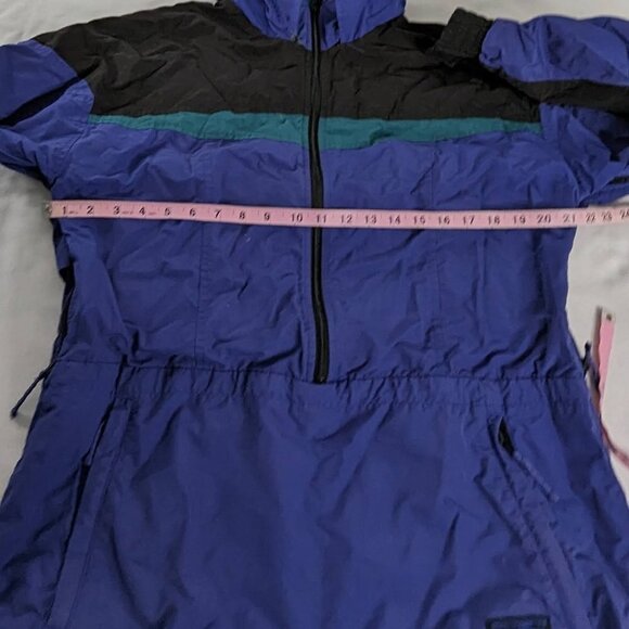 VTG L.L. Bean Pullover Blue Purple Black Anorak Unisex Jacket Outdoor Gorp - Picture 4 of 10